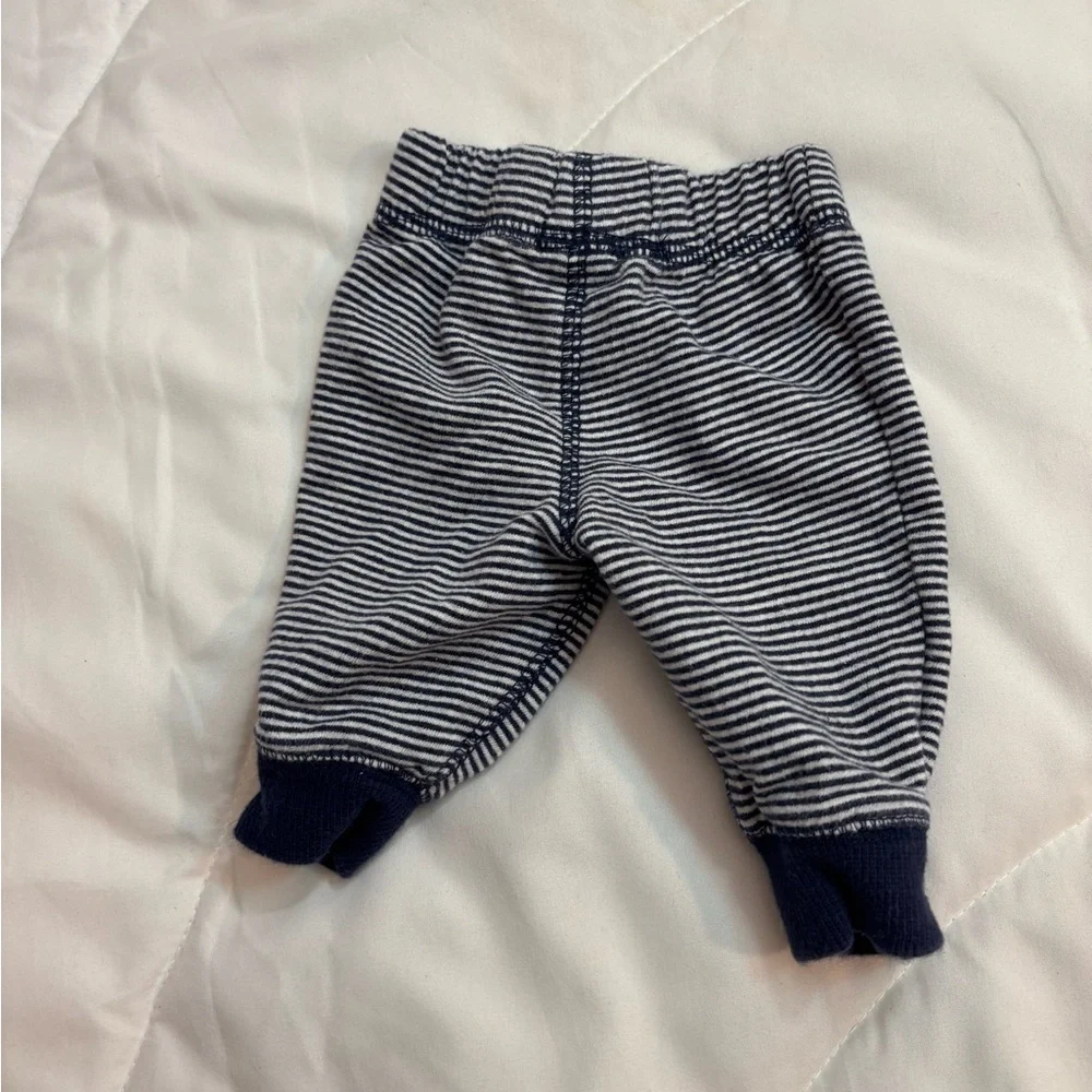 Carter's Blue and White Striped Baby pants size 3 months very soft & comfortable